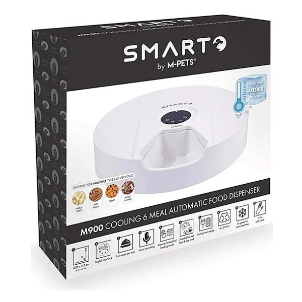 M-Pets Smarto M900 Soğutuculu 6 Bölmeli Otomatik Mama Kabı - Görsel 6