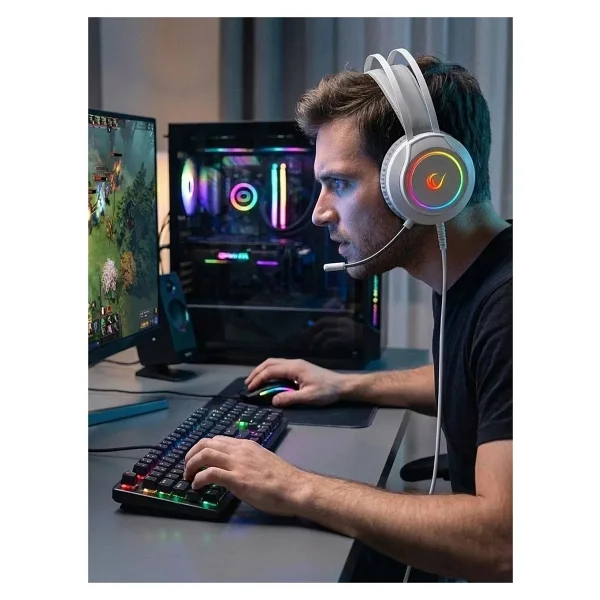 Rampage Rm-K45 Orbit-S RGB 7.1 Kablolu Mikrofonlu Kulak Üstü Oyuncu Kulaklığı - Görsel 5