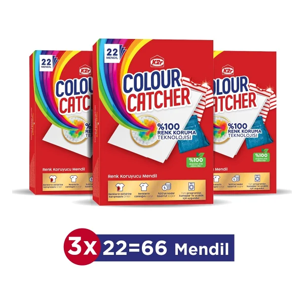 K2r Renk Koruyucu Mendil 22'li X 3 Adet 66 Yıkama Beyazlar Ve Renkliler İçin Ultra Koruma - Görsel 4