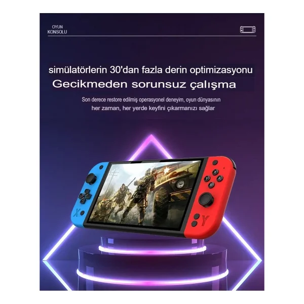 G90 7 İnç Ips HD Ekran Oyun Konsolu Linux İşletim Ve Çoklu Sistem Emülatörü Arcade Oyun Konsolu - Görsel 5