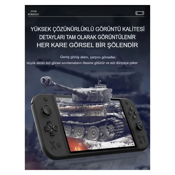 G90 7 İnç Ips HD Ekran Oyun Konsolu Linux İşletim Ve Çoklu Sistem Emülatörü Arcade Oyun Konsolu - Görsel 7