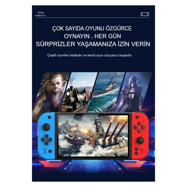 G90 7 İnç Ips HD Ekran Oyun Konsolu Linux İşletim Ve Çoklu Sistem Emülatörü Arcade Oyun Konsolu - Görsel 8