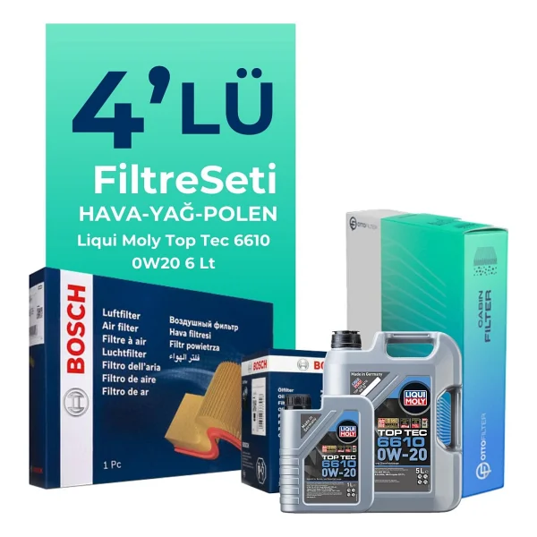 Bosch Ford Focus 1.5 Dizel Otomatik Filtre Bakım Seti Liqui Moly Motor Yağlı (2018-2024) 4 Lü - Görsel 2