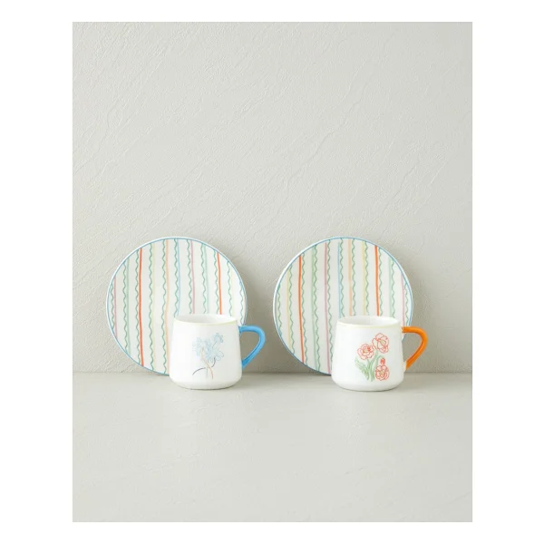English Home Lyanna New Bone China 2 Kişilik Kahve Fincan Takımı - Görsel 7