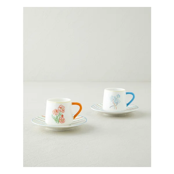 English Home Lyanna New Bone China 2 Kişilik Kahve Fincan Takımı - Görsel 2