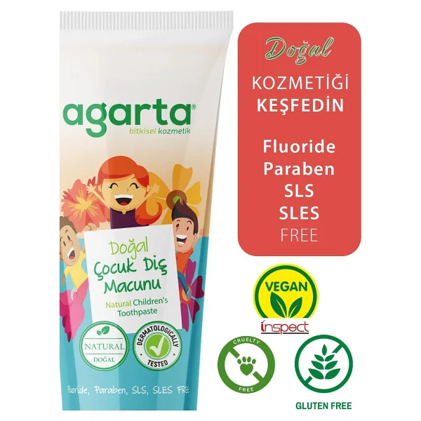 Agarta 75 Ml X 2 Adet Doğal Çocuk Diş Macunu - Görsel 2