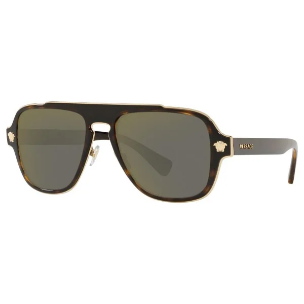 Versace Medusa Retro Charm Ve2199 12524t Havana-Dark Grey Erkek Güneş Gözlüğü - Görsel 3