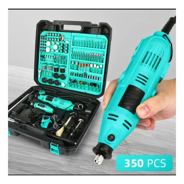 Moonshop Japan 1000 Wf Çok Amaçlı Devir Ayarli 355 Parça Hobi Gravür Seti Oyma Seti El Motoru Usta Set - Görsel 5