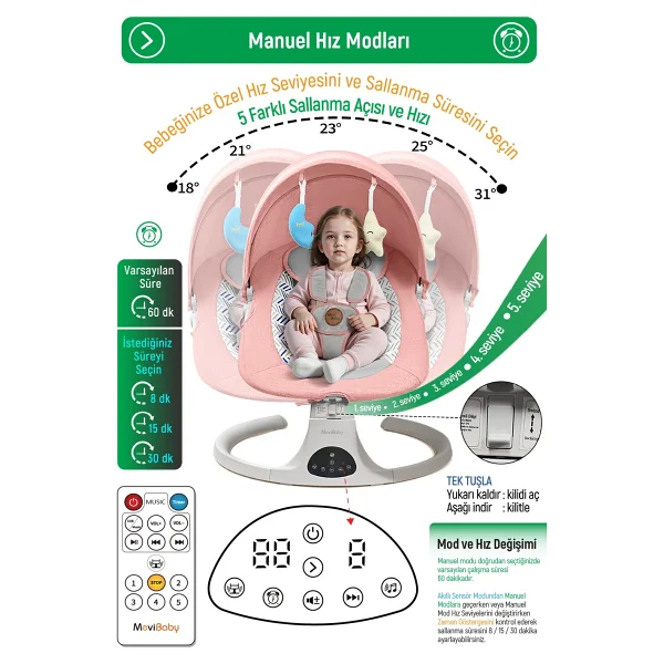 Livenzi Movibaby Hareket Sensörlü Otomatik Ana Kucağı - Görsel 4