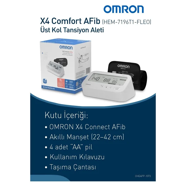 Omron X4 Connect Afib Koldan Dijital Tansiyon Aleti - Görsel 2
