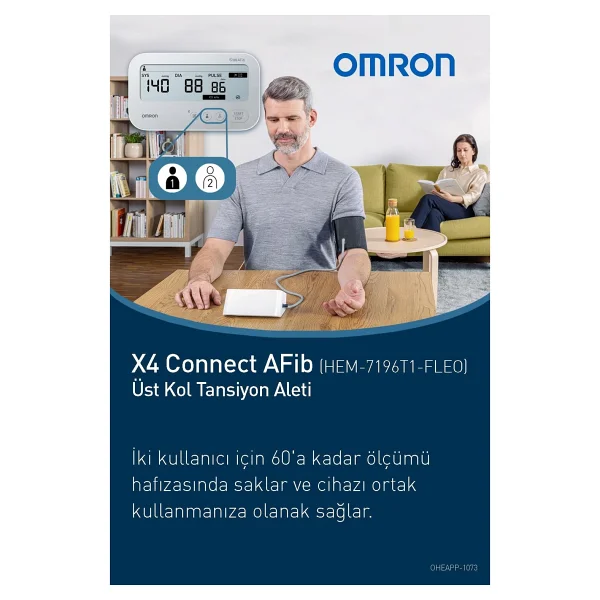 Omron X4 Connect Afib Koldan Dijital Tansiyon Aleti - Görsel 4
