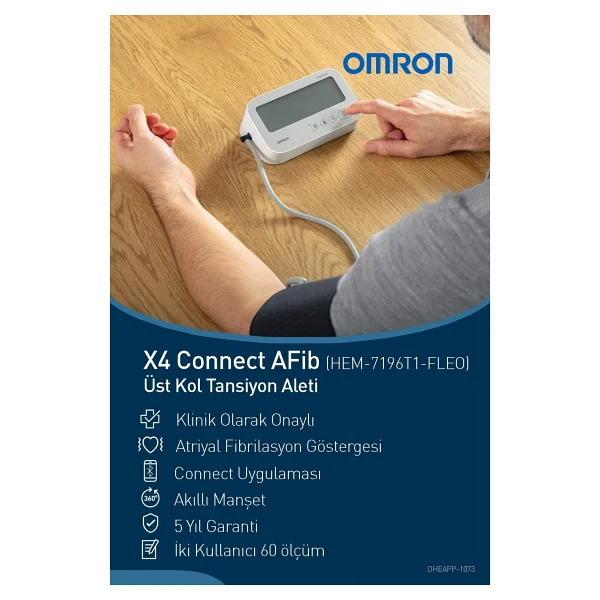 Omron X4 Connect Afib Koldan Dijital Tansiyon Aleti - Görsel 5