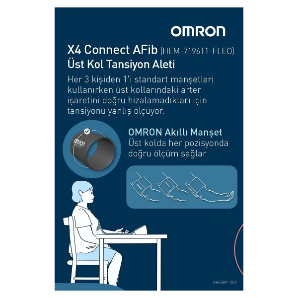 Omron X4 Connect Afib Koldan Dijital Tansiyon Aleti - Görsel 7