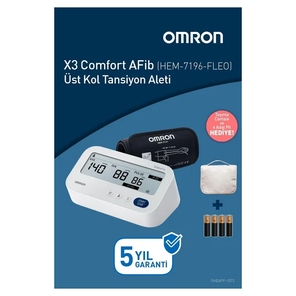 Omron X3 Comfort Afib Üst Koldan Ölçer Dijital Tansiyon Aleti - Görsel 10