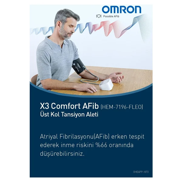 Omron X3 Comfort Afib Üst Koldan Ölçer Dijital Tansiyon Aleti - Görsel 3