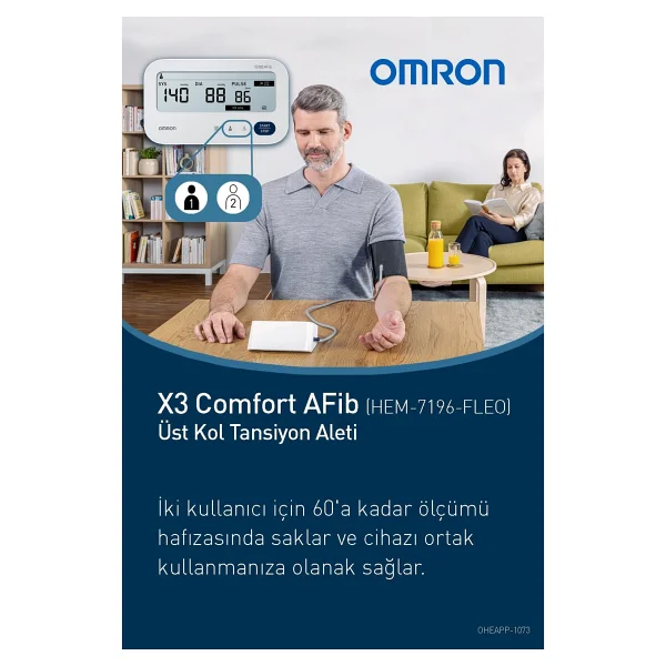 Omron X3 Comfort Afib Üst Koldan Ölçer Dijital Tansiyon Aleti - Görsel 4