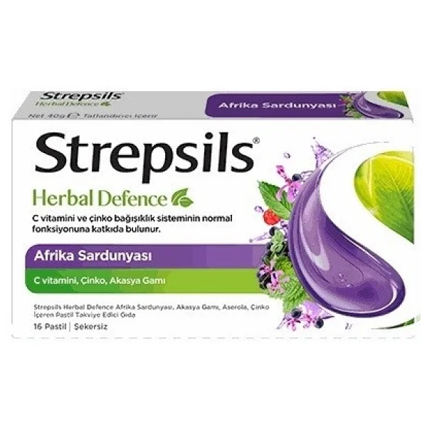 Strepsils Herbal Defence Afrika Sardunyası 16'lı Pastil - Görsel 3