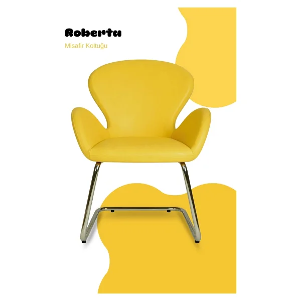 Bürocci Roberta Misafir Koltuğu Sarı - Görsel 6