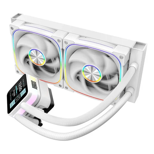 Dragos Rock Lcd Argb Beyaz 240 Mm İşlemci Sıvı Soğutucu - Görsel 2