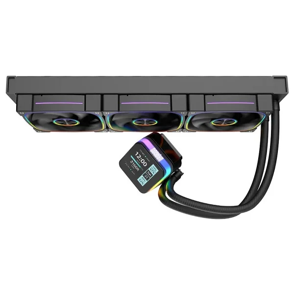 Dragos Rock Lcd Argb Siyah 360 Mm İşlemci Sıvı Soğutucu - Görsel 3
