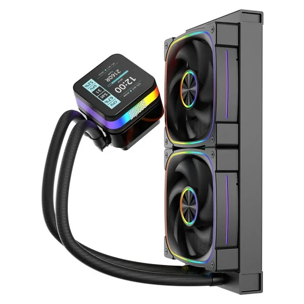 Dragos Rock Lcd Argb Siyah 240 Mm İşlemci Sıvı Soğutucu - Görsel 4