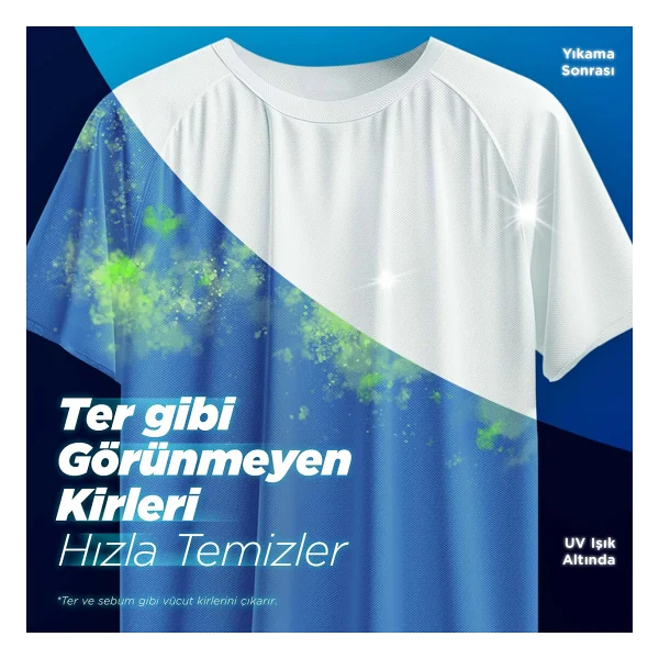 Omo Express Fresh Kötü Koku Karşıtı Beyazlar Ve Renkliler İçin Sıvı Deterjan 840 Ml - Görsel 6