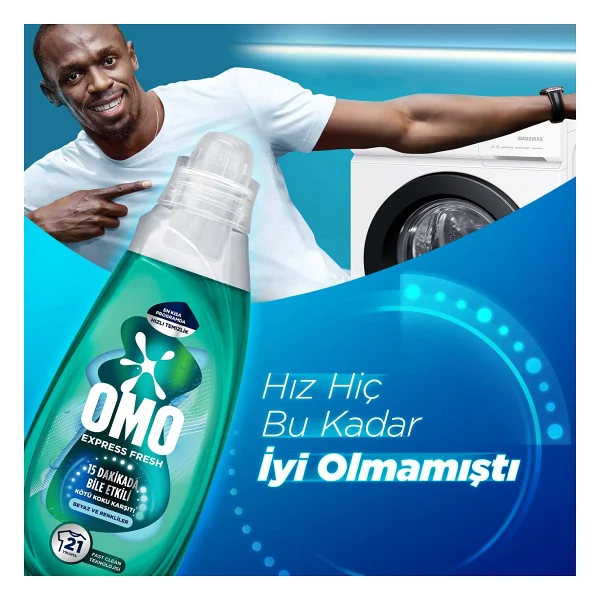 Omo Express Fresh Kötü Koku Karşıtı Beyazlar Ve Renkliler İçin Sıvı Deterjan 840 Ml - Görsel 7