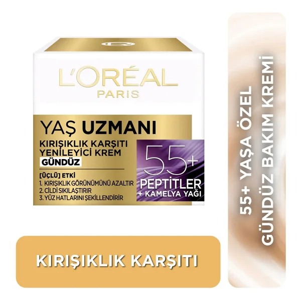 L'oreal Paris Yaş Uzmanı 55+ Peptitler Kırışıklık Karşıtı 50 Ml Gündüz Kremi - Görsel 3
