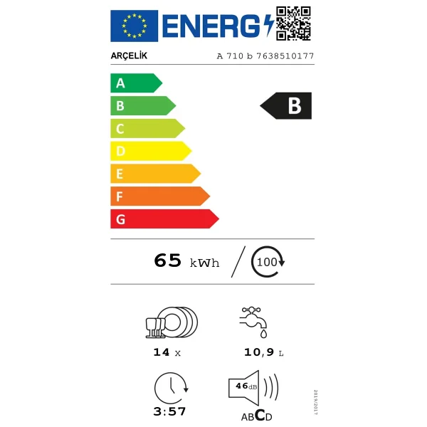 Arçelik A 710 Sc 6 Programlı Bulaşık Makinesi - Görsel 10