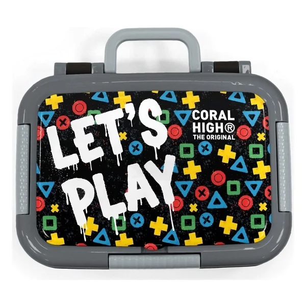 Coral High 39114 Lets Play Desenli Çelik Beslenme Kutusu - Görsel 5