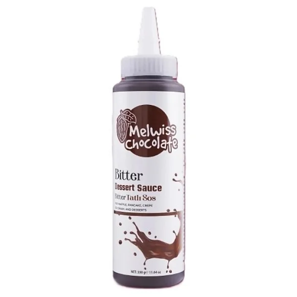 Melwiss Chocolate Chocolate Bitter Aromalı Tatlı Sos 330 Gr - Görsel 2