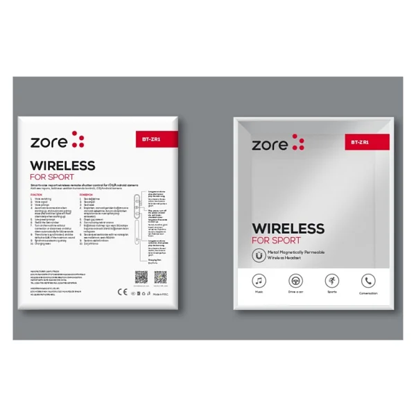Zore BT-ZR1 King Serisi Kablosuz Kulak İçi Bluetooth Kulaklık Kırmızı - Görsel 2