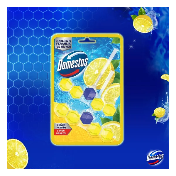 Domestos WC Blok Yoğun Parfümlü Limon Bahçesi 2x50g - Görsel 2