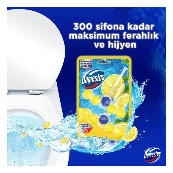 Domestos WC Blok Yoğun Parfümlü Limon Bahçesi 2x50g - Görsel 4