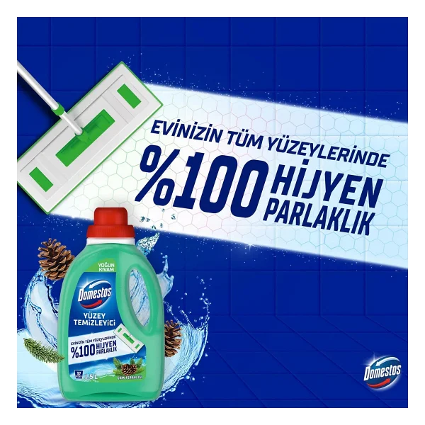 Domestos Tüm Zeminlerde Çam Yüzey Temizleyici 1.5 Lt - Görsel 2