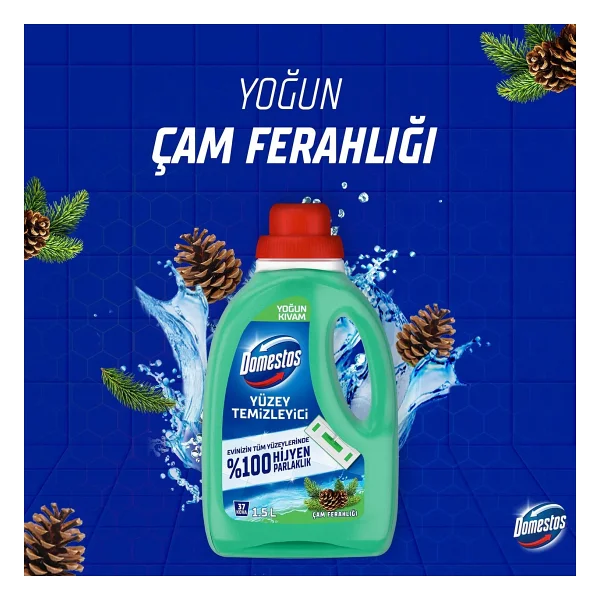 Domestos Tüm Zeminlerde Çam Yüzey Temizleyici 1.5 Lt - Görsel 3