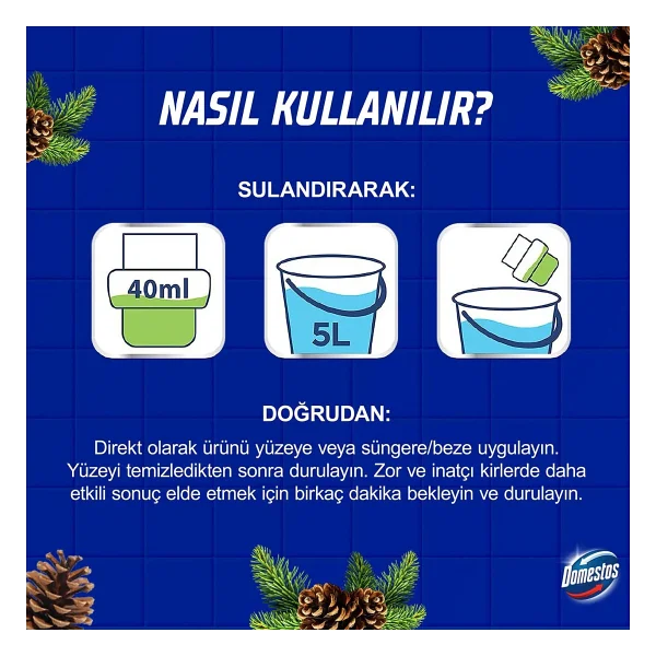 Domestos Tüm Zeminlerde Çam Yüzey Temizleyici 1.5 Lt - Görsel 4