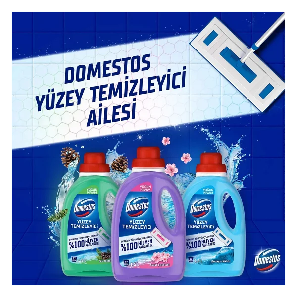 Domestos Tüm Zeminlerde Çam Yüzey Temizleyici 1.5 Lt - Görsel 7
