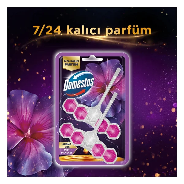 Domestos Aroma Lux Mor Menekşe Tuvalet Bloğu 100 Gr - Görsel 2