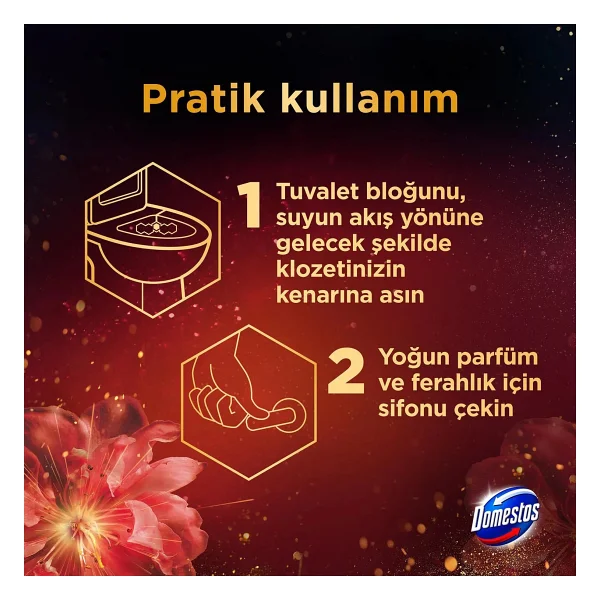 Domestos Aroma Lux Şeftali Çiçeği Tuvalet Bloğu 100 Gr - Görsel 7