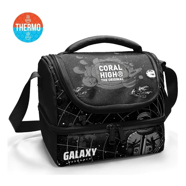 Coral High 37219 Galaxy Desenli 2 Katlı Termoslu Beslenme Çantası - Görsel 9