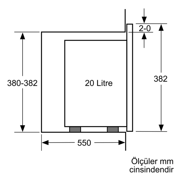 Bosch Bfl524mw0 20 Lt Beyaz Ankastre Mikrodalga Fırın - Görsel 5