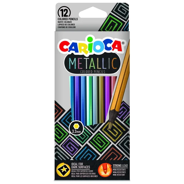Carioca Metalik 12'li Kuru Boya Seti - Görsel 5