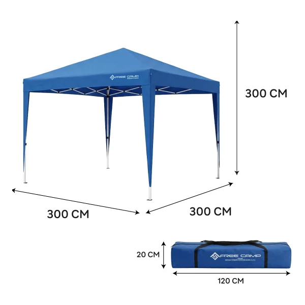 Freecamp Sevilla And1024 300x300cm Polyester Otomatik Tente-Kırmızı - Görsel 3