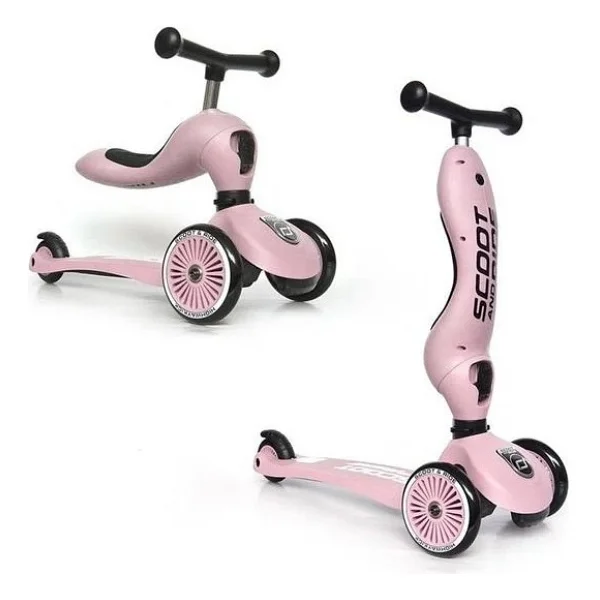 Scoot And Ride Highwaykick 1 Pembe 3 Tekerlekli Oturaklı Çocuk Scooter - Görsel 2