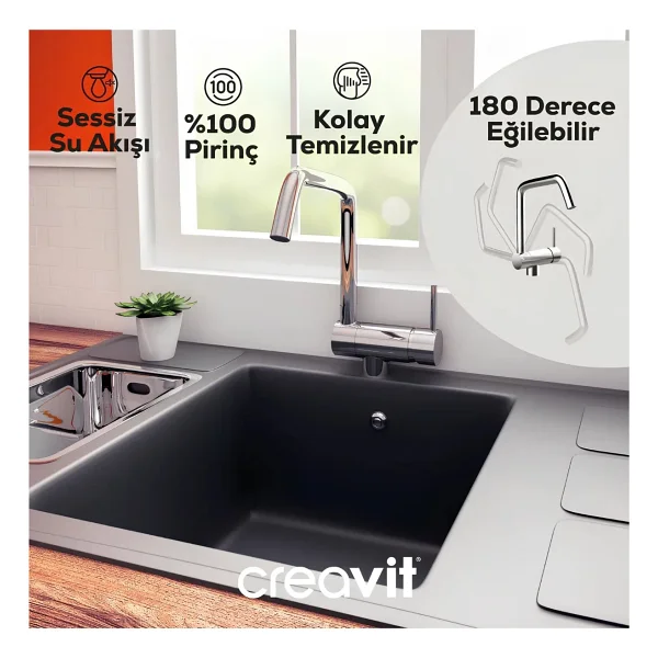 Creavit Mf8600 Pencere Önü Mutfak Bataryası - Görsel 6