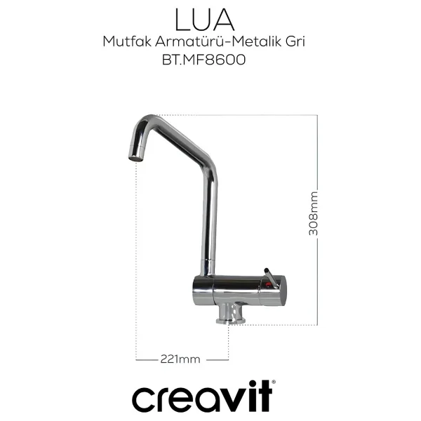 Creavit Mf8600 Pencere Önü Mutfak Bataryası - Görsel 3