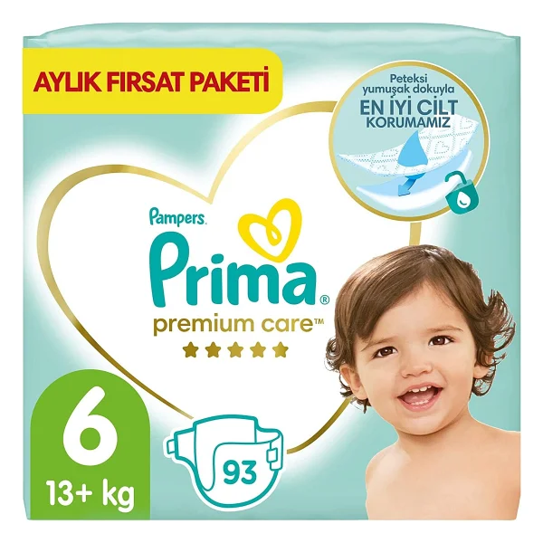Prima Premium Care 6 Numara Extra Large 93'lü Bebek Bezi - Görsel 6
