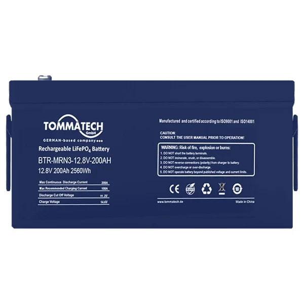 Tommatech 25.6 V 100 Ah Abs+PC Kasa Lityum Marin Akü - Görsel 4