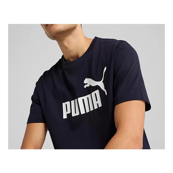 Puma Essentials No. 1 Logo 682532-16 Lacivert Kısa Kollu Yuvarlak Yaka Erkek Tişört - Görsel 10